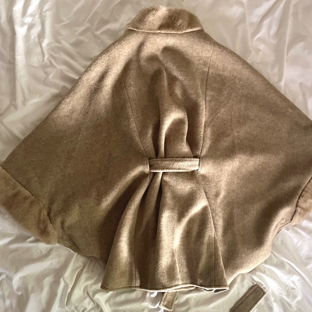 NWT Luxurious PENNY LANE Wool Coat Faux Fur Trim - Picture 7 of 14